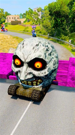 Crazy & Weird Cars VS Bollard Spikec Huge LAVA Pit in BeamNG.drive