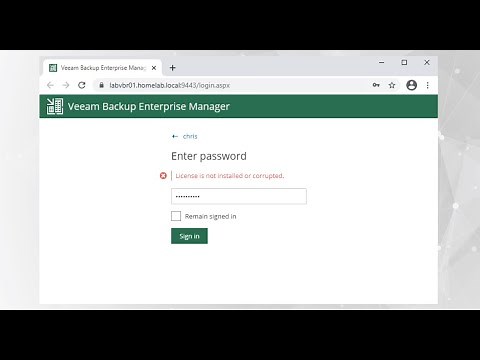 Veeam Enterprise Manager, License is not installed or corrupted: Easy Fix!