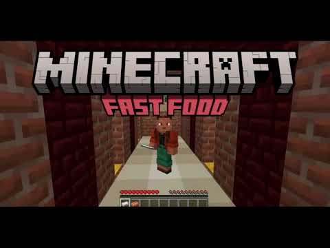 mapa de fastfood trabalhando em um no minecraft java
