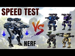 [WR] Fafnir (NERF) VS Flying Robot - Speed Test & Gameplay | War Robots Test Server Rebalance