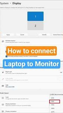 How to connect laptop to monitor