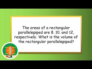Volume of A Rectangular Parallelepiped Given the Areas of the Faces