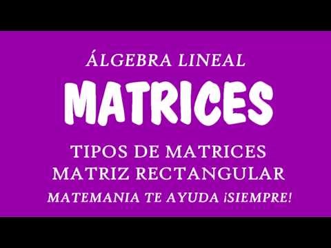 MATRICES - TIPOS DE MATRICES - MATRIZ RECTANGULAR