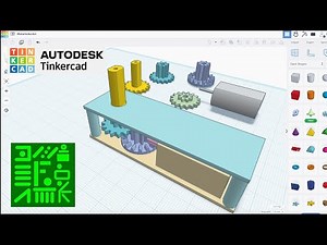 How to make a geared motor in Tinkercad for 3D printing | How to make gears in Tinkercad