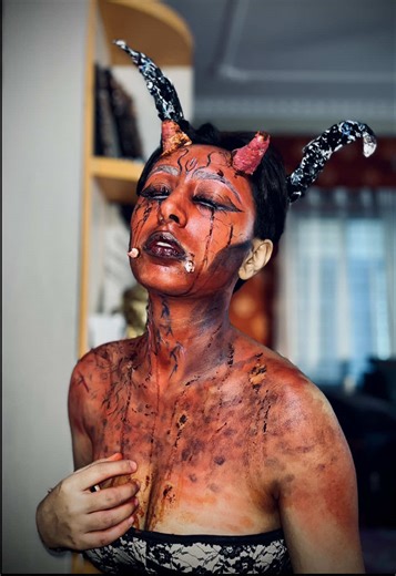 Stunning Halloween Demon Makeup Transition Ideas