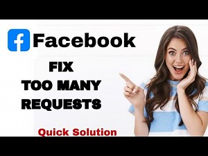 How To Fix And Solve Too Many Requests On Facebook App | Easy Fix