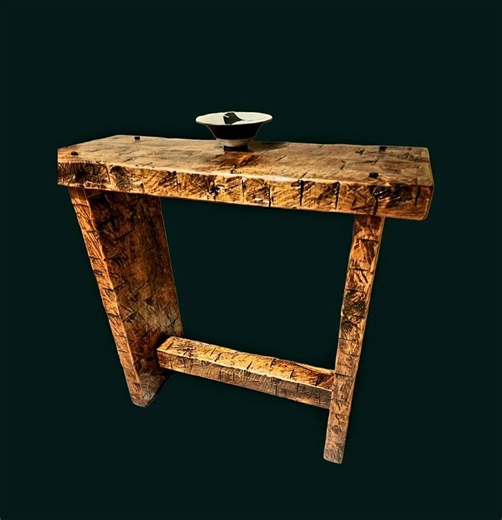 Rustic Console Table. Hand Hewn Entryway Sofa Table - Etsy