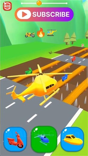 🏍️🔥🚁Shape shifting Race hyper casual games #shorts #gaming #shortsfeed#gameplay #shapeshifting