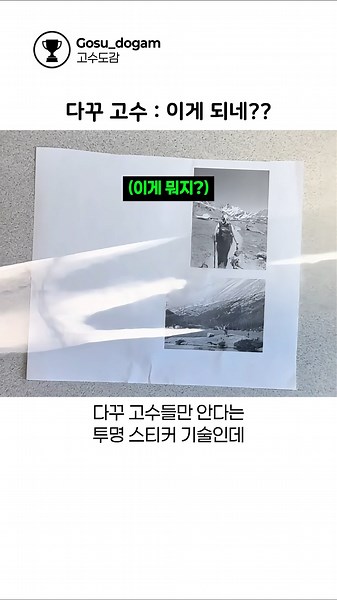 박스 테이프 하나로 사진을 투명 스티커로 만드는 방법