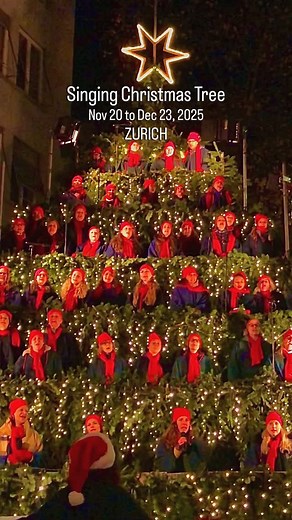 ✨ The Singing Christmas Tree Returns to Zurich! ✨ ❣️ From 20 November to 23 December 2025❣️ Let your heart be filled with festive joy as The Singing Christmas Tree once again lights up Zurich this holiday season! 🌟 📍At Werdmühleplatz, just steps away from Zurich HB. 🕔 Showtimes: 🎄Monday–Thursday: 17:30 & 18:30 🎄Friday: 17:30, 18:30 & 19:30 🎄Saturday & Sunday: 14:30 & 15:30 / 17:30 & 18:30 Come and be part of Zurich’s most magical Christmas tradition — where voices shine as brightly as the 