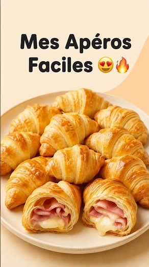 🍹 Mes Apéros Faciles 😍🔥 Mini Croissants Jambon Fromage
