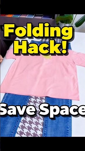 How to Fold Clothes to Save Space 👕✨ | Viral Packing Hack You Need! 😱