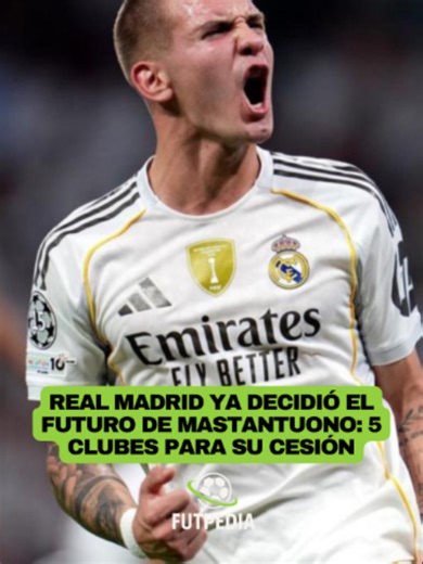 ⚪ Real Madrid ya decidió el futuro de Mastantuono: los 5 clubes que encajan en su cesión #Mastantuono #RealMadrid #Argentina #Mundial2026 Franco Mastantuono sale del Real Madrid en préstamo y el club merengue ya tiene claro qué tipo de destino busca para el argentino: fuera de España, con competencias UEFA y que apueste por jóvenes talentos. Lyon asoma como favorito gracias al precedente de Endrick y su apuesta por la juventud en plena reconstrucción. Mónaco también aparece fuerte, curiosamente 