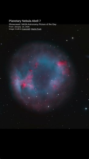 Planetary Nebula Abell 7 faded quietly, revealing cosmic beauty beyond Orion #NASA #Nebula