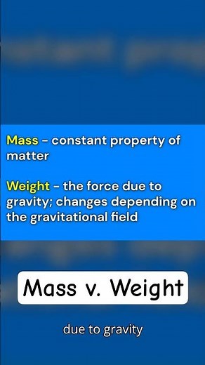 Mass v. Weight