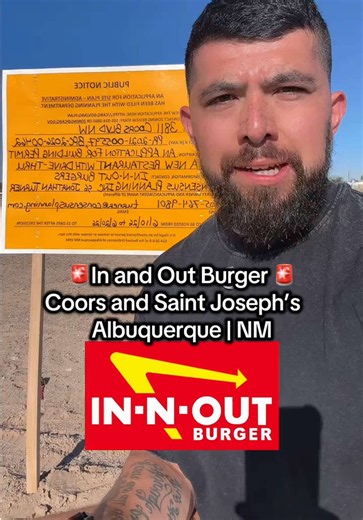 In-N-Out Burger opening on the west side of Albuquerque. Coors and Saint Joseph’s near Saint Pius high school in Albuquerque. #Albuquerque #NewMexico #inandout #viral #fyp