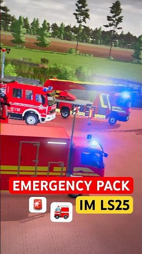 Emergency Pack in Farming Simulator 25! #farmingsimulator #emergency #firefighters
