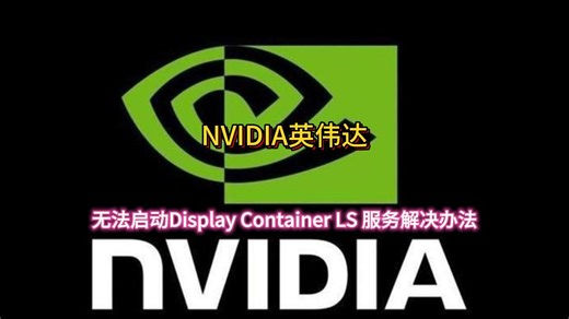 NVIDIA英伟达无法启动Display Container LS服务解决办法