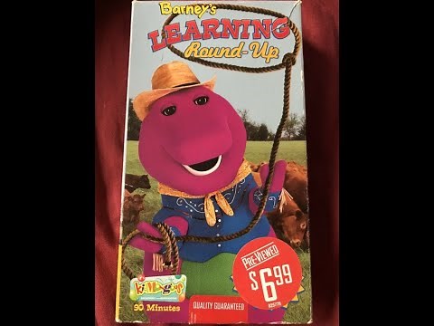 Barney's Learning Round Up (2001 Blockbuster/Kidmongous VHS)
