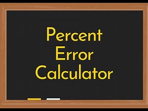 Percent Error Calculator