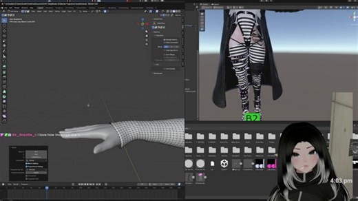 au// Comfy Quiet Stream ~`Day 6: Learning Blender / Unity. Custom Avatar!!!