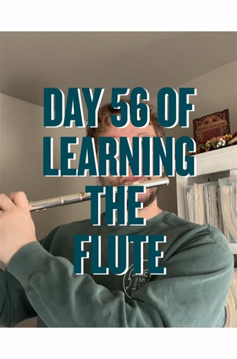 Day 56 of learning the flute! Today’s lesson was all about articulation, and getting the sound supported from your diaphragm! #flute #music #musician #flutelesson #flutepractice