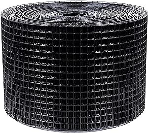 Hardware Cloth 1/2inch 8x100 Squirrel Guard Wire Mesh,Solar Panel Bird/Critter Guard Roll Kit,PVC Coated Galvanized Steel Roll,Vinyl Black PVC Coated Wire Mesh Roll,welded steel wire panels