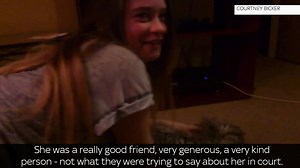 Becky Watts' best friend Courtney Bicker remembers her as "a really good friend, very generous and kind." Becky's stepbrother Nathan Matthews and his girlfriend Shauna Hoare are expected to be sentenced for murder and manslaughter on Friday: http://trib.al/B91liGf | Sky News