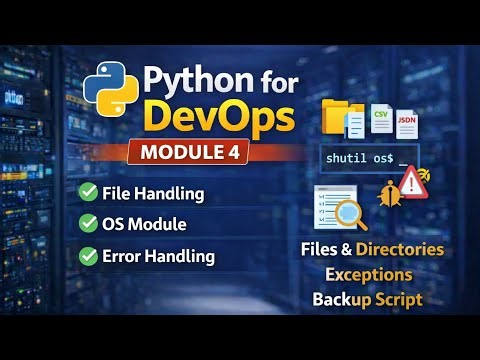 Python for DevOps | Module 4 | File Handling, Error Handling & Backup Automation Project 🚀