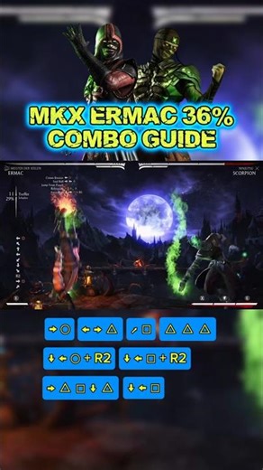MKX Ermac 36% combo guide🐉 #mkx #mortalkombat #gaming #shorts #ermac