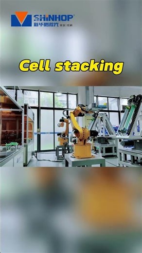 Battery cell stacking #lithiumbattery #batterystack #factory #machine #fyp