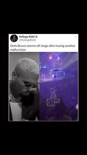 #chrisbrown has another stage malfunction during performance | Kollege Kidd