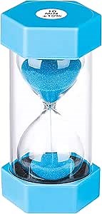 10 Minute Wooden Sand Timer Hourglass | White Sand Color | 7.5x7.5x15.5cm | Sand Timer,Tea Making Home & Kitchen Office Table | Sand Timer for Kids | Hourglass for Gifts (Pack of 1).