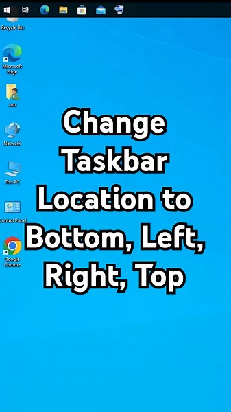 How to Change Taskbar Location to Bottom, Left, Right, Top In Windows | Taskbar ko Niche Kaise Laye