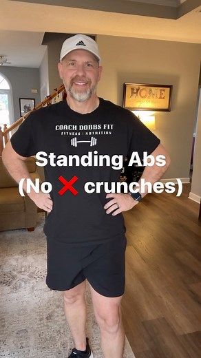 287 reactions · 64 shares | Hate floor crunches? Add these standing ab exercises to your routine. You can perform with or without the weights. ✅Perform 3 sets of 12. Make sure you do both sides. Have fun!!! #coachdobbsfit #abworkout #homeworkout #coreexercises #fitnessjourney | Kris Dobbs | Facebook