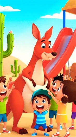 Kangaroo Pocket Surprise😲#shorts #shortsfeed #cartoon