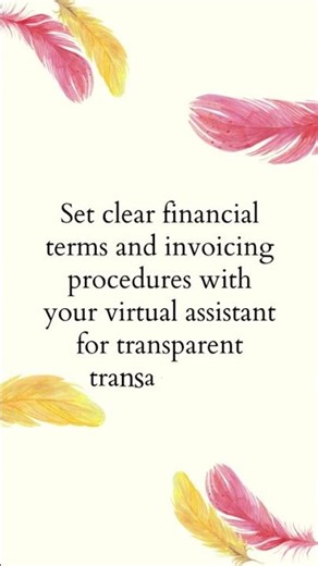 Transparency is key! Define financial terms clearly with your VA. 💰 #FinancialTerms #Invoicing