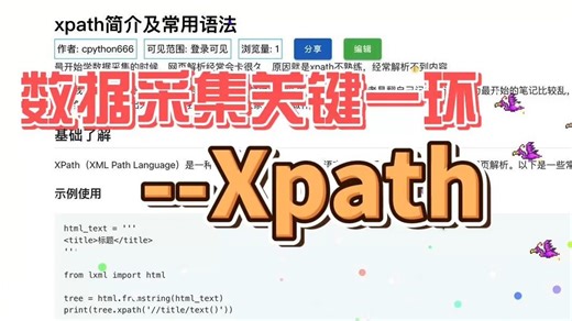 xpath简介及常用语法-数据采集关键一环