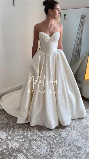 Adelina by @abellabride ~ An architectural mikado ballgown defined by its basque waistline & sculpted hip drama ~ a silhouette straight from the runway, reimagined for the modern bride ◊ Designed for impact ~ Styled for the spotlight ~Worn to be remembered ◊ Available in the North East exclusively at You Are Precious Bridal, Newcastle ~ Book your appointment to experience Adelina in person ◊ #youarepreciousbridal #newcastlebrides #abellabride #mikadoweddingdress #basquewaistweddingdress #editori