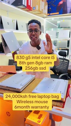 Hp ELITEBOOK 830 g5 Intel core i5 8th gen 8gb ram 256gb ssd storage 13 inch 24,000ksh Free laptop bag and wireless mouse #blackfriday #hp #affordable #fyppppppppppppppppppppppp #offerofferoffer✅✅