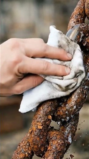 Insane 😱 Rusty Chain Link Cleaning Transformation #shorts