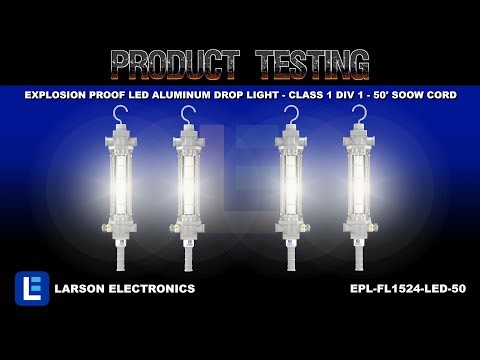 Explosion Proof LED Aluminum Drop Light - Class 1 Div 1 - 50' SOOW Cord