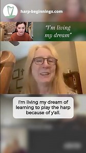 "I'm living my dream" #harpbeginnings #learningtheharp