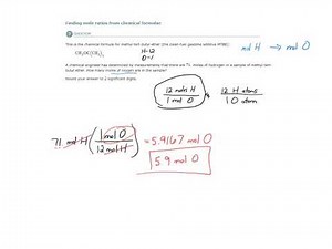 ALEKS - Finding mole ratios from chemical formulae (Example 1)