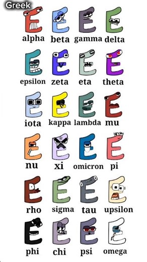 Greek alphabet lore song compilation #alphabetlore #alphabetsong #shorts
