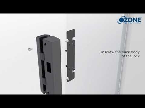 Ozone Glass Door Lock OZ-FGL-LIFE-G2G BLACK | Available on IndiaMART