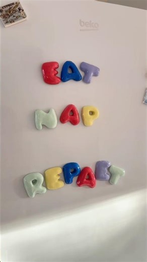 DIY Fridge Magnet Letters! #airdryclay #diy #creativeclayideas #sculpd #giftideas #pottery #airdry