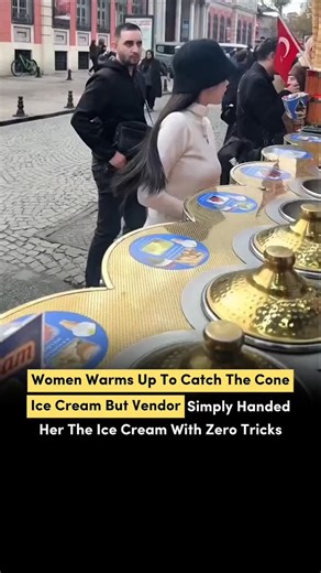 𝐍_𝐢_𝐊_𝐊 on Instagram: "The woman hyped herself up, stretching and bracing like she was about to catch a flying ice cream cone — full focus, full drama 🍦 — but the vendor just calmly handed it to her instead. Her game-time energy instantly collapsed into mild disappointment, making the moment unintentionally funny for everyone watching. 😅 Credit : X/GPX_Press Disclaimer: NO COPYRIGHT INFRINGEMENT INTENDED. We do not own the rights to this video and photo used in this reel and post. All cred