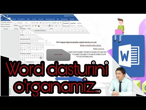 MICROSOFT WORD 2022 DASTURI || 1 - DARS || WORD DASTURIDA ISHLASHNI O'RGANISH 0 DAN BOSHLAB