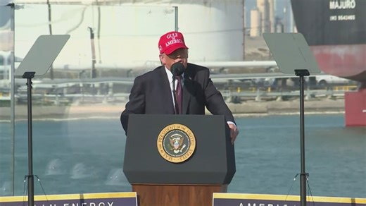 Trump speaks from the Port of Corpus Christi